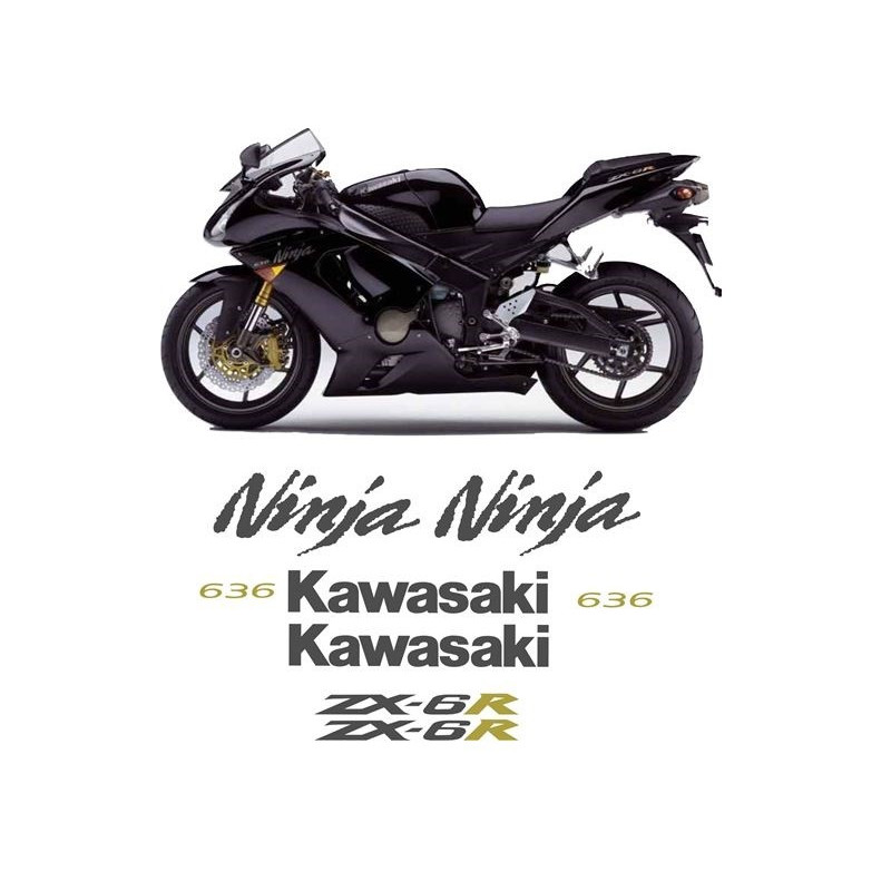 STICKERS KIT KAWASAKI ZX-10R Ninja YEAR 2005-2006