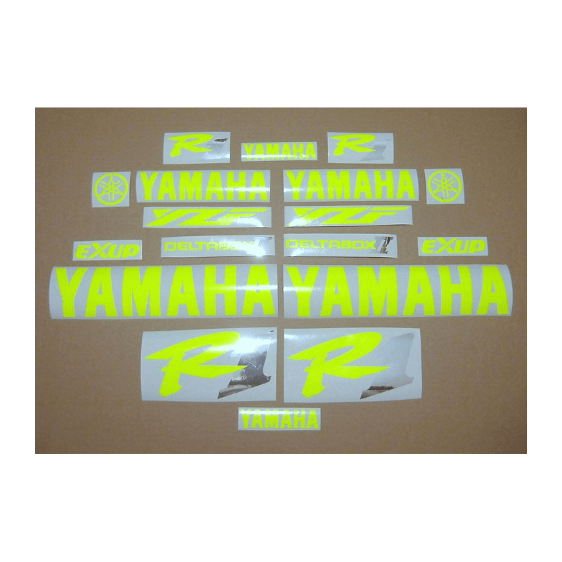 YAMAHA YZF R1 YEAR 1998-2001 NEON YELLOW ADHESIVOS