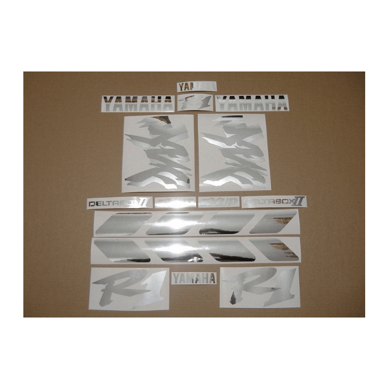 YAMAHA YZF-R1 YEAR 1998 CHROME SILVER ADHESIVOS
