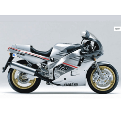 Yamaha FZR 1000 YEAR 1989 SILVER GREY Stickers