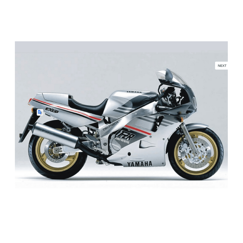 Yamaha FZR 1000 YEAR 1989 SILVER GREY AUFKLEBER