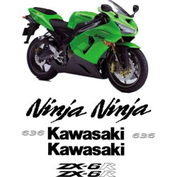 STICKER SET KAWASAKI ZX-6R Ninja YEAR 2005 - 2006