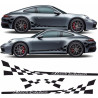 Porsche 992 "Black Edition" chequer Stripes AUFKLEBER