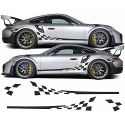 Porsche 991 checker side Stripes / Stickers ADHESIVOS