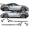 Porsche 991 checker side Stripes / Stickers AUTOCOLLANT