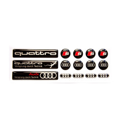 AUDI GEL Stickers decals x15