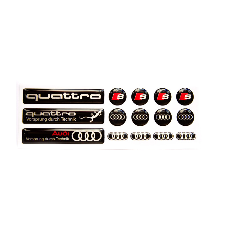 AUDI GEL Stickers decals x15