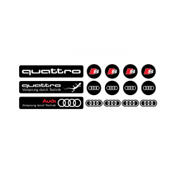 AUDI GEL Stickers decals x15