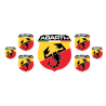 ABARTH GEL Stickers decals x7