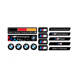 BMW M GEL Aufkleber x15
