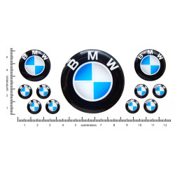 BMW GEL Autocollant x11