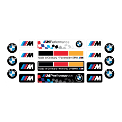 BMW GEL Aufkleber x18
