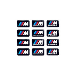 BMW M GEL Stickers decals x12