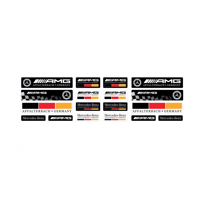 MERCEDES 3D GEL Autocollant x18