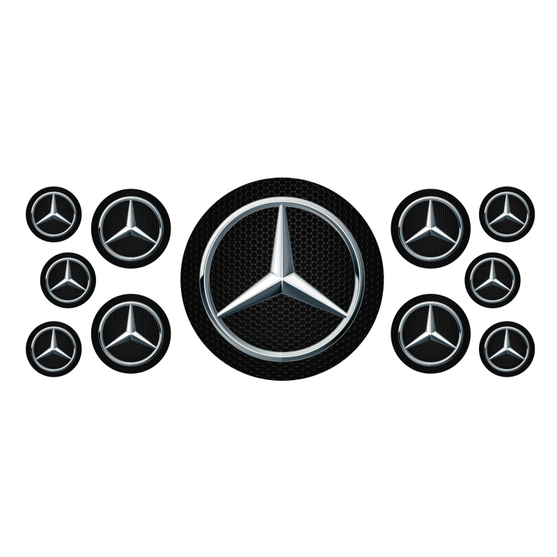 MERCEDES 3D GEL Adhesivos x11