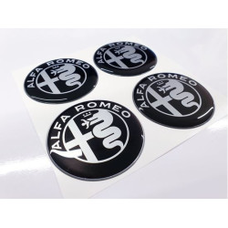 Alfa Romeo Wheel centre Gel Badges Adhesivos x4