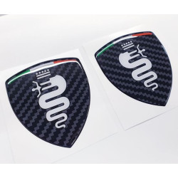 Alfa Romeo gel wing Badges 100mm adesivos