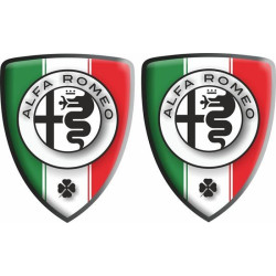 Alfa Romeo gel wing Badges 80mm adesivos