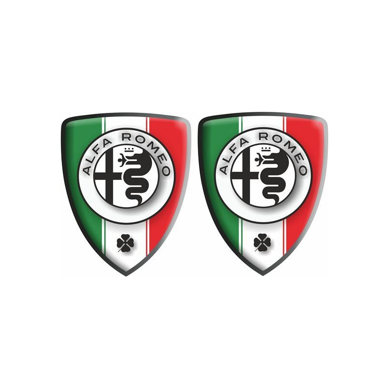 Alfa Romeo gel wing Badges 80mm decals