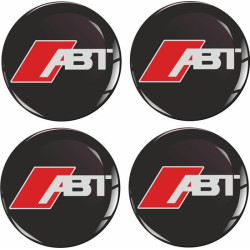 AUDI ABT Wheel centre Gel Badges Stickers decals x4