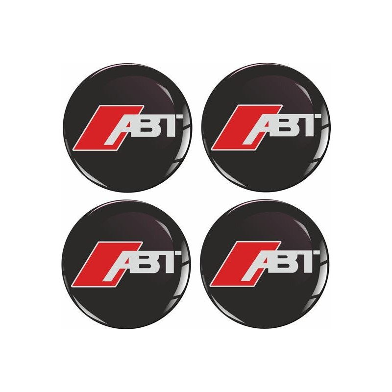 AUDI ABT Wheel centre Gel Badges adesivos x4