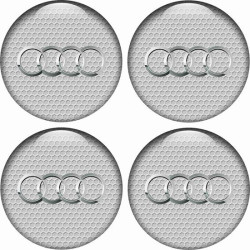 AUDI Wheel centre Gel Badges Stickers decals x4