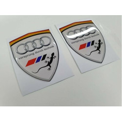 Audi Quattro Wing Panel Badges 80mm adesivos