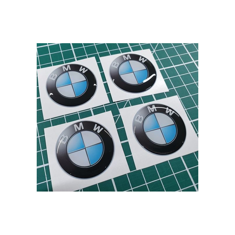 BMW Wheel centre Gel Badges Adesivi x4