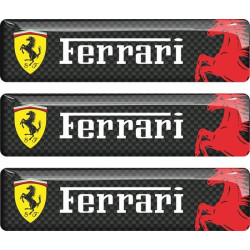 Ferrari gel Badges Autocollant 55mm x3