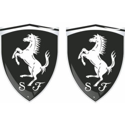 Ferrari gel Badges adesivos 80mm