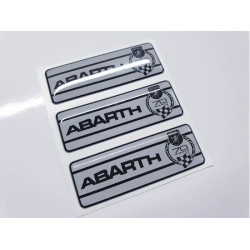 Abarth gel Badges Adesivi 55mm x3