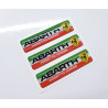 Abarth gel Badges decals 55mm x3