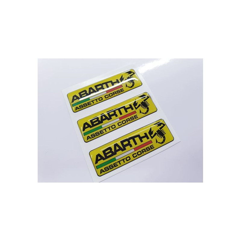 Abarth gel Badges Adesivi 55mm x3
