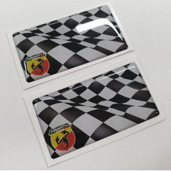 Abarth gel Badges Aufkleber 55mm x2