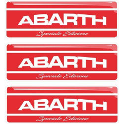Abarth gel Badges Aufkleber 55mm x3