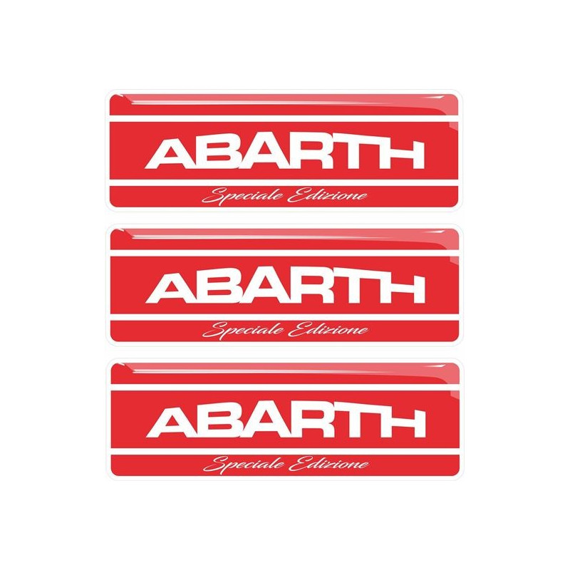 Abarth gel Badges adhesivos 55mm x3
