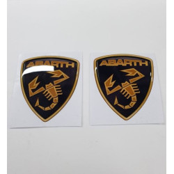 Abarth gel Badges adhesivos 60mm x2