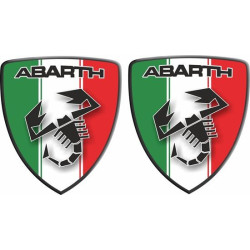 Abarth gel Badges Autocollant 60mm x2