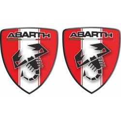 Abarth gel Badges Adesivi 60mm x2