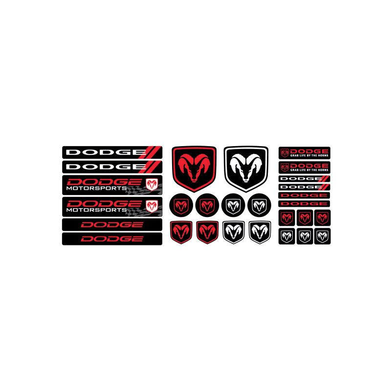 DODGE GEL Aufkleber x28