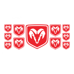 DODGE GEL adesivos x11
