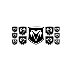 DODGE GEL adesivos x11