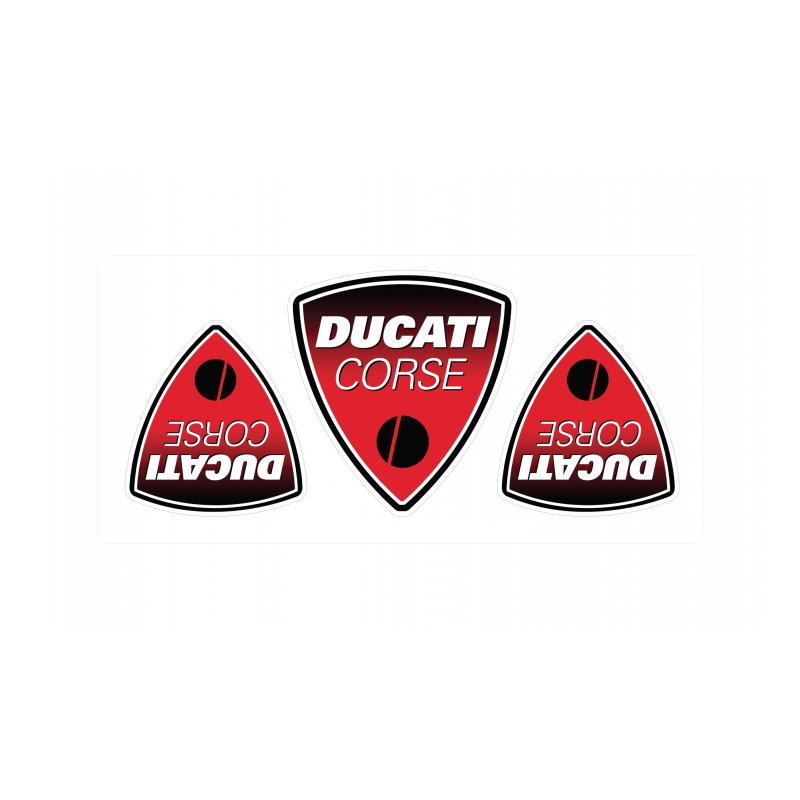 DUCATI GEL Aufkleber x3
