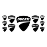 DUCATI corse GEL adesivos x11