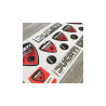 DUCATI corse GEL adesivos x14