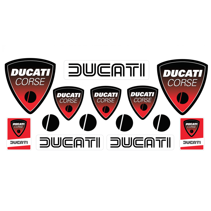 DUCATI corse GEL adesivos x14