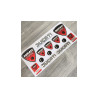 DUCATI corse GEL Autocollant x14