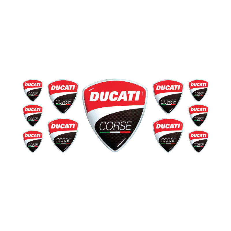DUCATI GEL Stickers decals x11