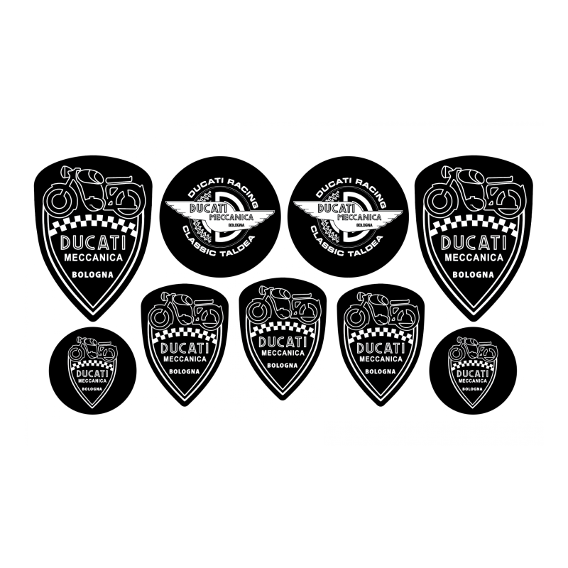 DUCATI GEL Stickers decals x9