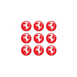 FERRARI GEL Autocollant x9